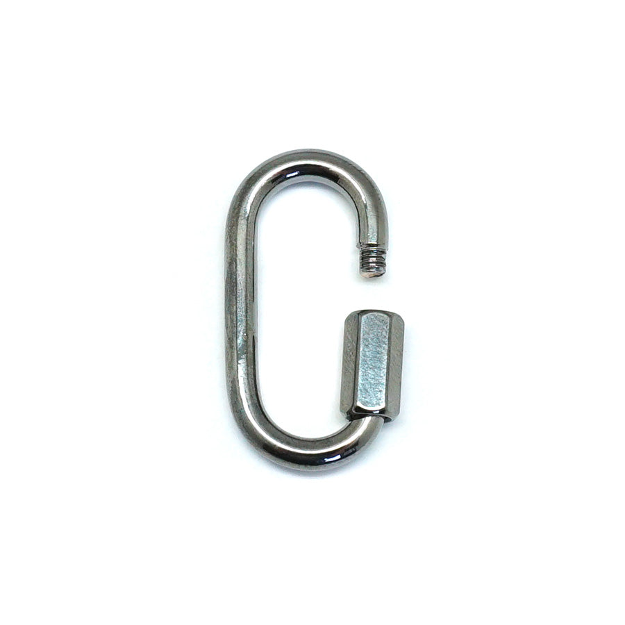 30mm Gunmetal Jewelry Carabiner with Lock Clasp or Pendant - Goody Beads