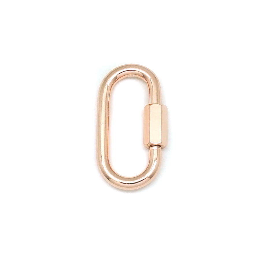 30mm Rose Gold Jewelry Carabiner with Lock Clasp or Pendant - Goody Beads