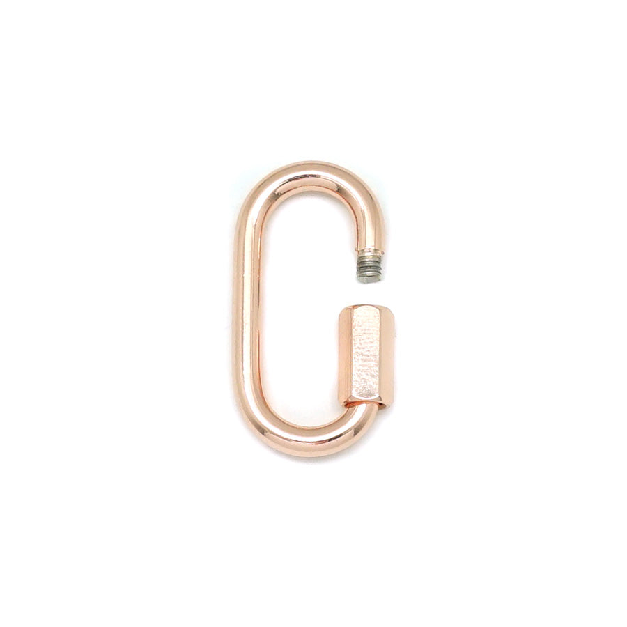 30mm Rose Gold Jewelry Carabiner with Lock Clasp or Pendant - Goody Beads