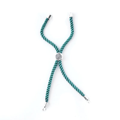 Seafoam Green Twisted Satin Adjustable Bracelet Sliding Clasp - Goody Beads