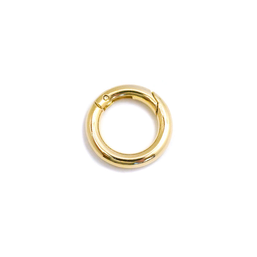 18mm Gold Plated Round Hinged Bail Clasp - Goody Beads