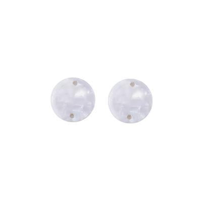 15mm Pearl Acetate Two Hole Coin Connector - Goody Beads