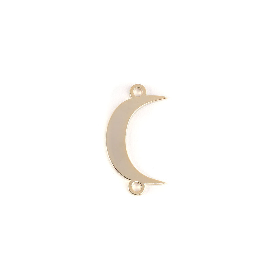 22mm Gold Plated Crescent Connector - Goody Beads