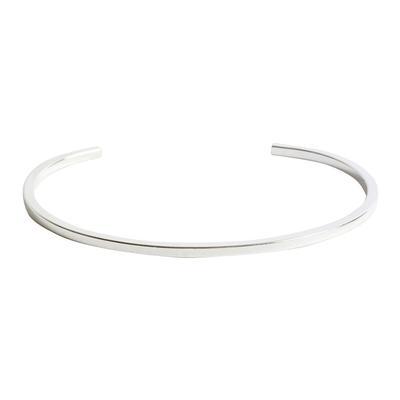 Bright .999 Silver Plated Thin Square Flat Cuff Bracelet by Nunn Design - Goody Beads