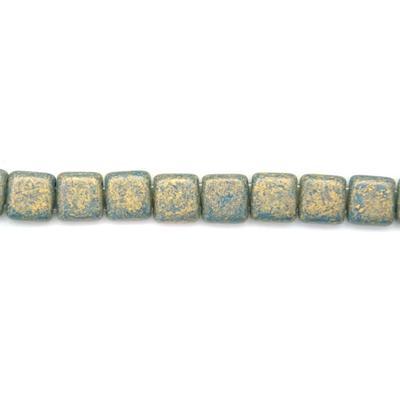 6mm Pacifica Poppy Seed Two Hole Tile Czech Glass Beads by CzechMates - Goody Beads