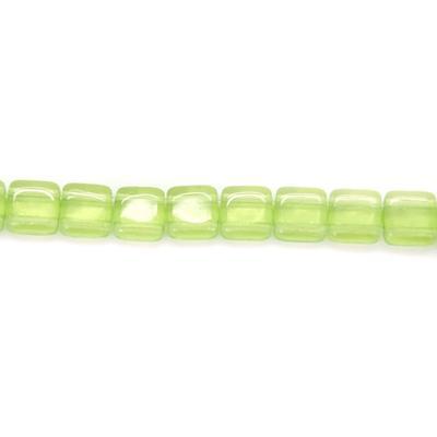 6mm Olivine Two Hole Tile Czech Glass Beads by CzechMates - Goody Beads