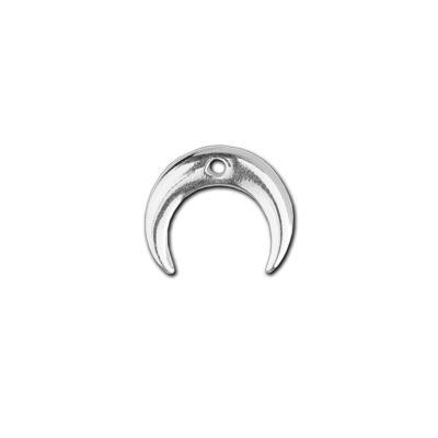 13mm Antique Silver Hanging Crescent Charm - Goody Beads