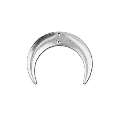 33mm Antique Silver Hanging Crescent Connector Charm - Goody Beads