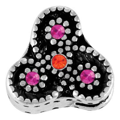 Sun and Fuchsia Stones Veneto Slider Charm - Goody Beads