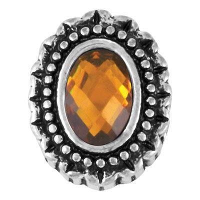 Tempest Topaz Stone Oval Slider Charm - Goody Beads