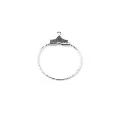 20mm Silver Plated Brass Hoop Frame - Goody Beads