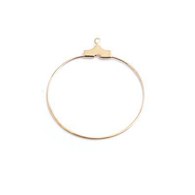 30mm Gold Plated Brass Hoop Frame - Goody Beads