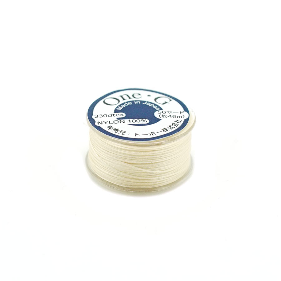 Cream TOHO One-G Nylon Thread - 50 Yard Spool - Goody Beads