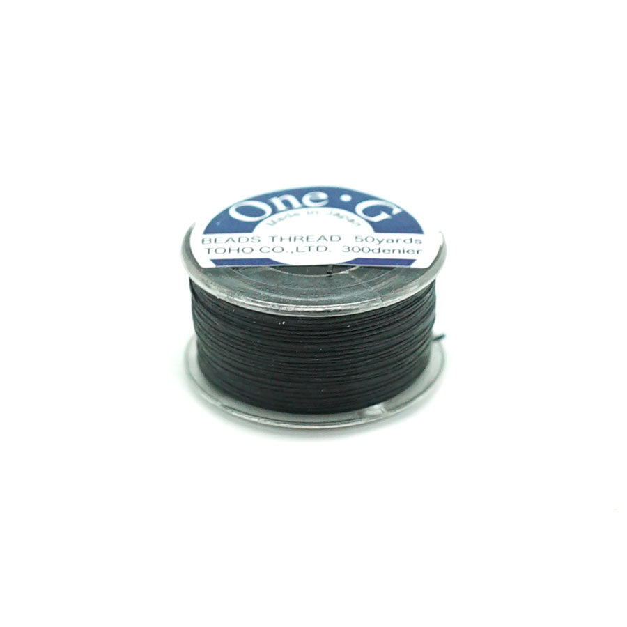 Black TOHO One-G Nylon Thread - 50 Yard Spool - Goody Beads