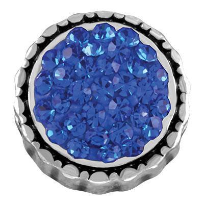 Sapphire Round Pave Cluster Slider Charm - Goody Beads