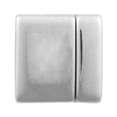 20mm Antique Silver Rounded Magnetic Clasp for Flat Leather