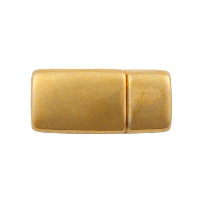 5mm Gold Rounded Magnetic Clasp for Flat Leather - Goody Beads