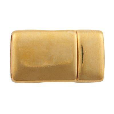 10mm Gold Rounded Magnetic Clasp for Flat Leather