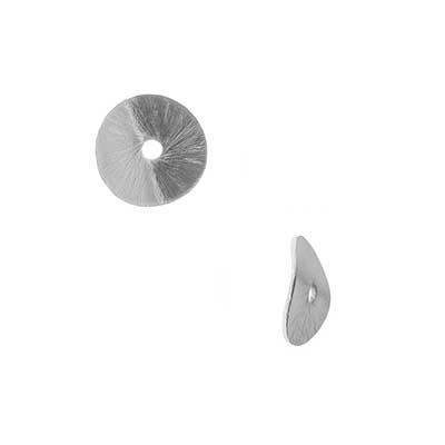 6mm Silver Plated Wavy Disc Bali Style Bead - Goody Beads