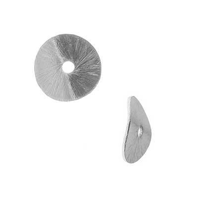 10mm Silver Plated Wavy Disc Bali Style Bead - Goody Beads