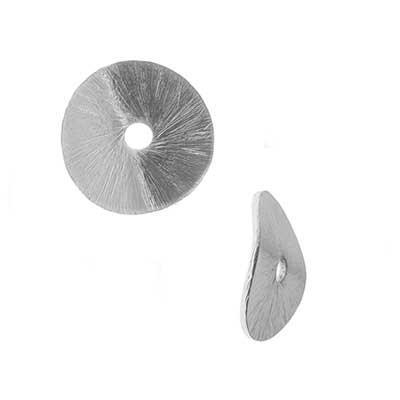 12mm Silver Plated Wavy Disc Bali Style Bead - Goody Beads