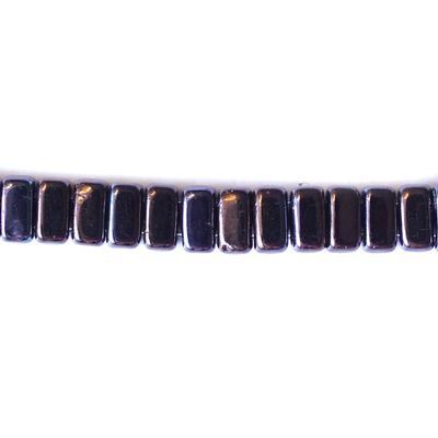 6mm Luster Metallic Amethyst Two Hole Brick Czech Glass Beads by CzechMates - Goody Beads