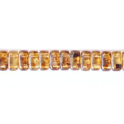 6mm Crystal Picasso Two Hole Brick Czech Glass Beads by CzechMates - Goody Beads