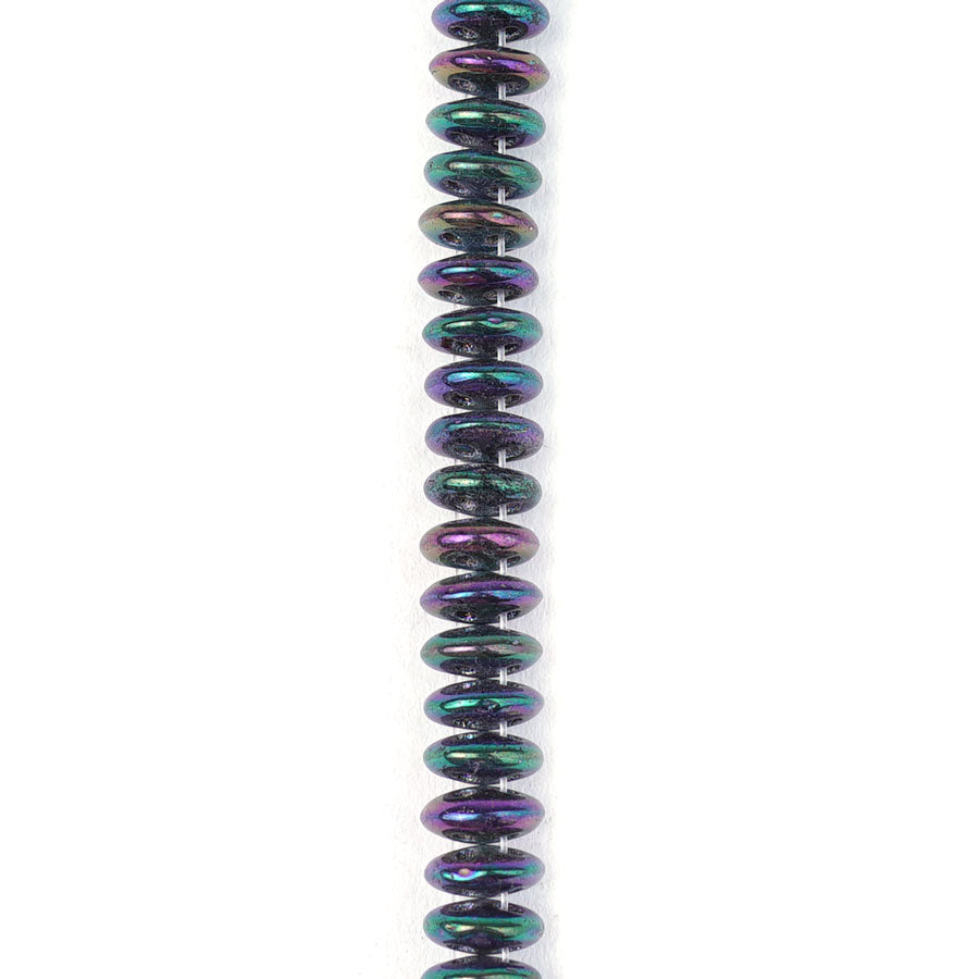 6mm Iris Purple Two Hole Lentil Czech Glass Beads by CzechMates - Goody Beads