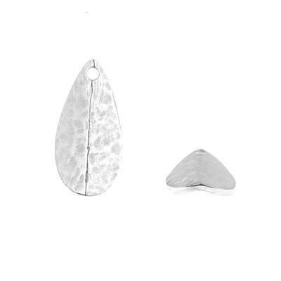 24mm Antique Silver Bent Teardrop Charm - Goody Beads