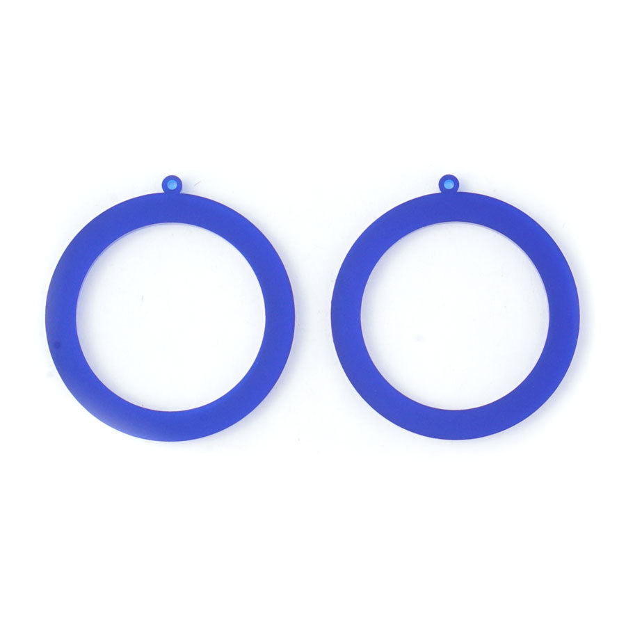 50mm Hoop with Top Loop Acrylic Component Set - Navy Blue - Goody Beads