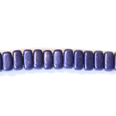 6mm Saturated Metallic Super Violet Two Hole Brick Czech Glass Beads by CzechMates - Goody Beads