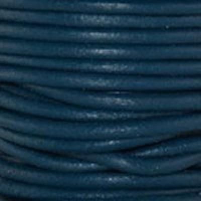 1.5mm Iris Blue Round Leather Cord - 2 Meters - Goody Beads