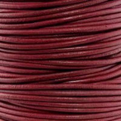 1.5mm Corida Red Round Leather Cord - 2 Meters - Goody Beads