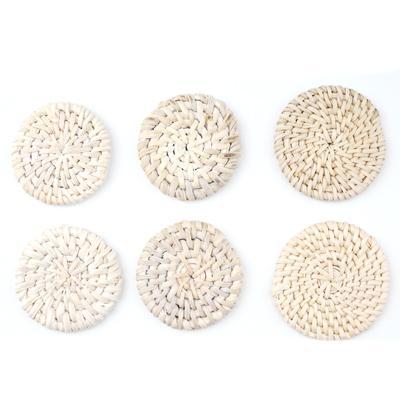 Handmade Woven Rattan Straw Disc Pendant/Connector - Goody Beads