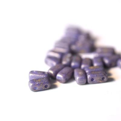 6mm Pacifica Elderberry Two Hole Brick Czech Glass Beads by CzechMates - Goody Beads