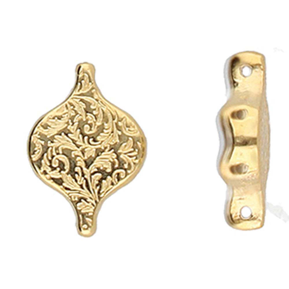 Cymbal Liotrivi 24k Gold Plated Connector for Paisley Duo - 2 Pack - Goody Beads