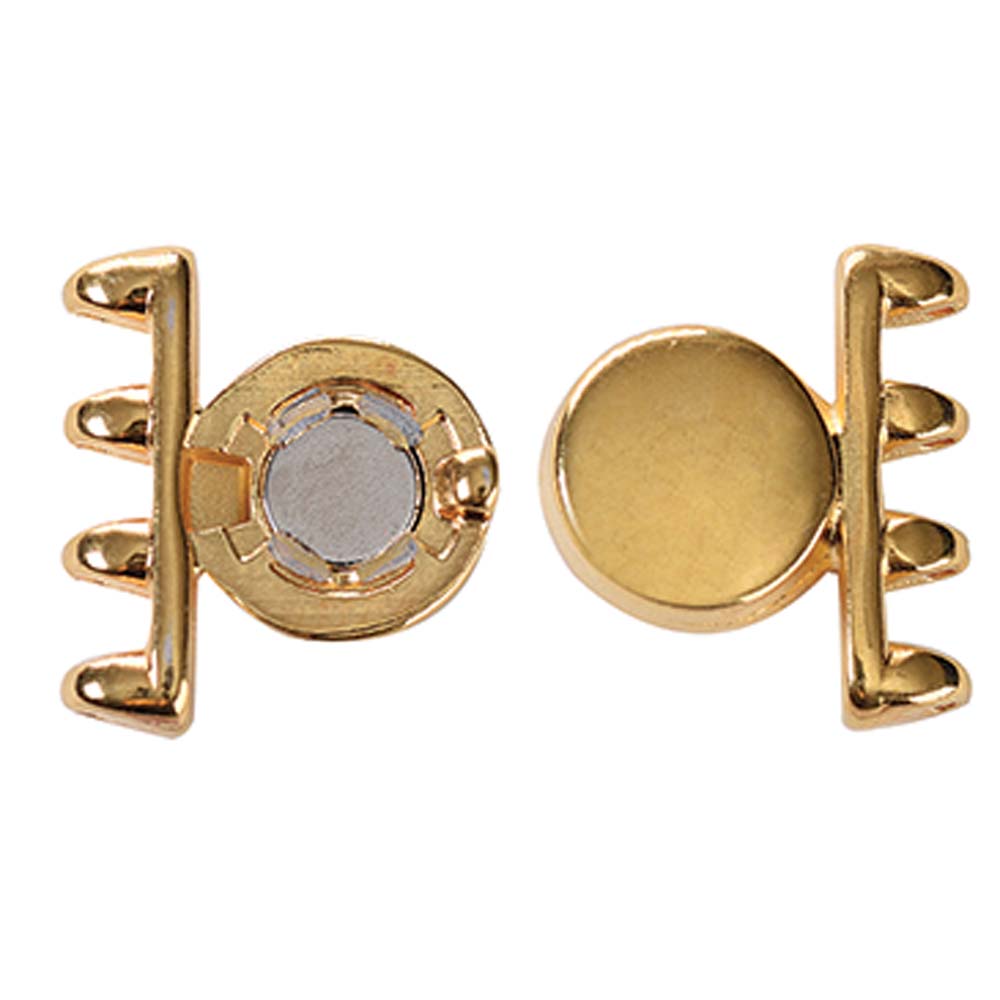 Cymbal Ateni IV 24k Gold Plated Magnetic Clasp for SuperDuo Beads - Goody Beads
