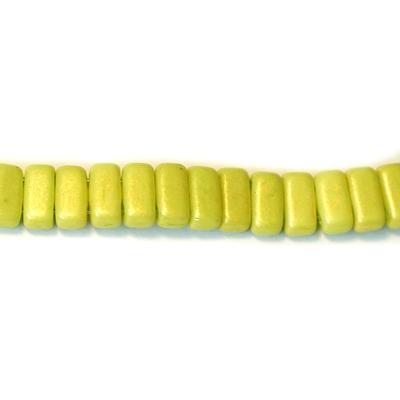 6mm Pacifica Honeydew Two Hole Brick Czech Glass Beads by CzechMates - Goody Beads