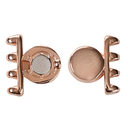 Cymbal Ateni IV Rose Gold Plated Magnetic Clasp for SuperDuo Beads - Goody Beads