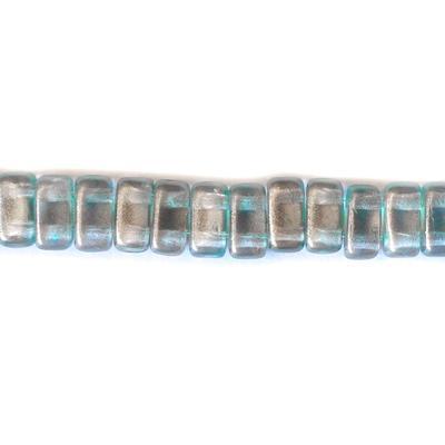 6mm Halo Heavens Two Hole Brick Czech Glass Beads by CzechMates - Goody Beads