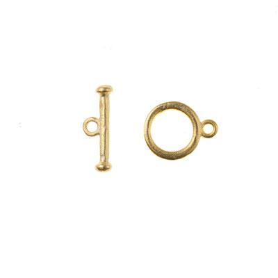 12mm Satin Gold Toggle Clasp - Goody Beads