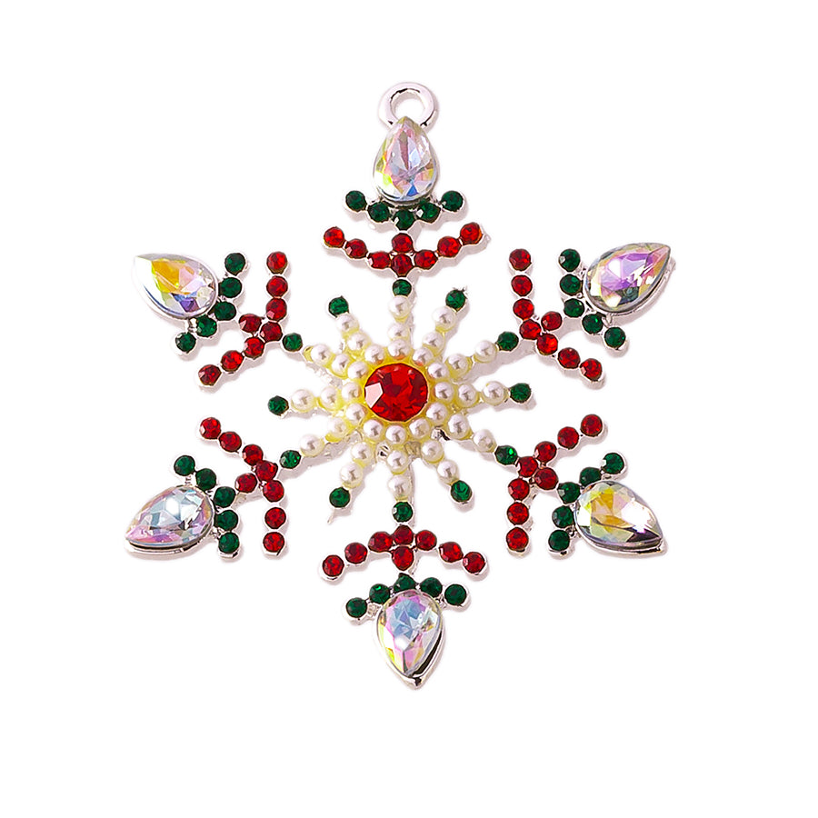 42mm Festive Holiday Crystal Snowflake Pendant - Goody Beads