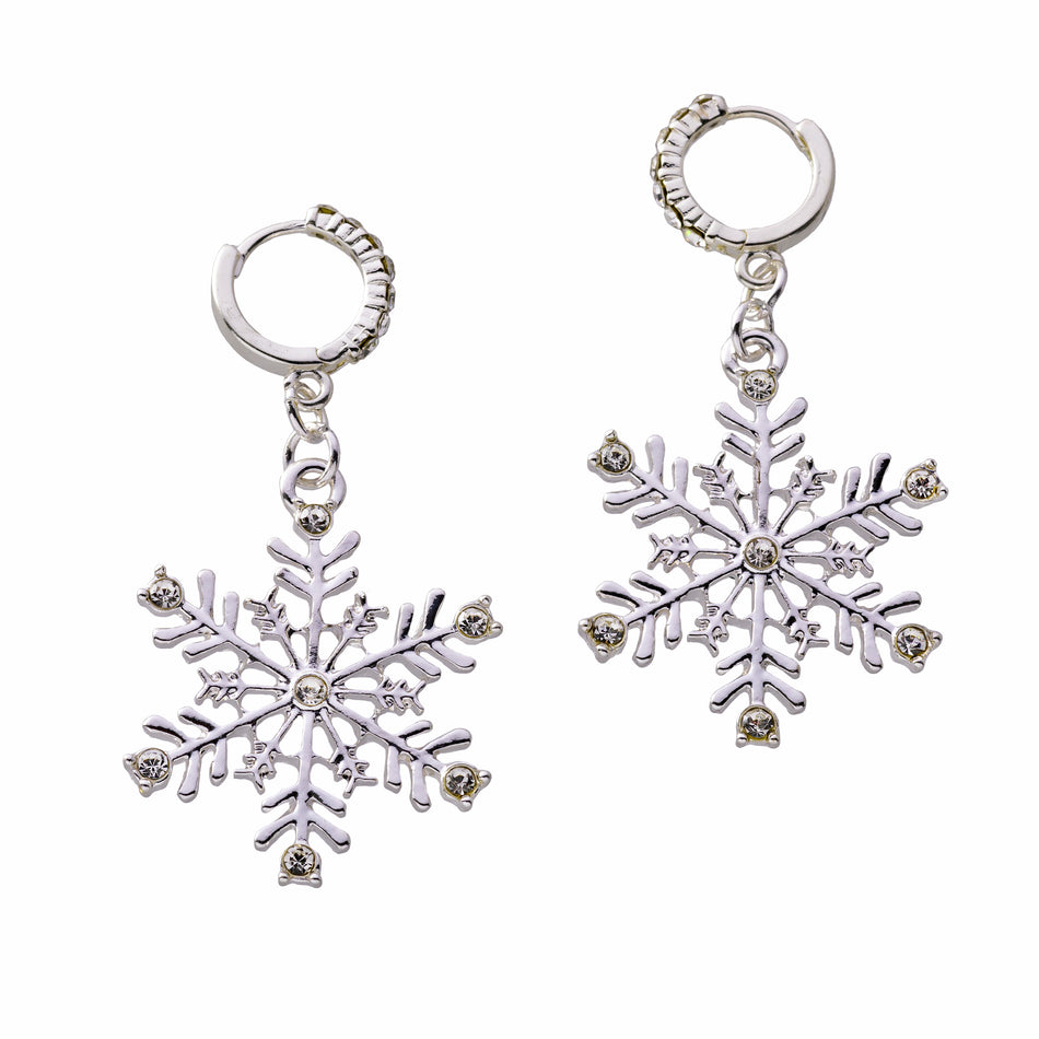 Silver Sparkle Snowflake Earring Kit - Goody Beads