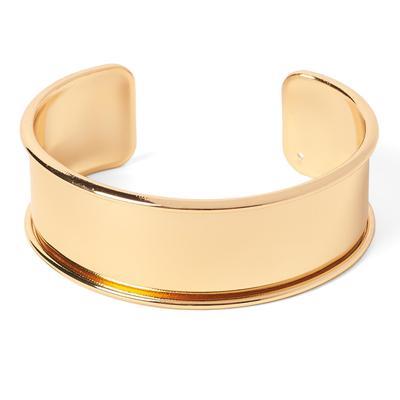 20mm Shiny Gold Glue-in-Cuff for Flat Leather