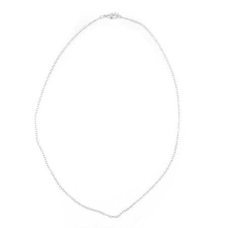 18 Inch Antique .999 Plated Silver Delicate Link Cable Chain Necklace by Nunn Designs - Goody Beads