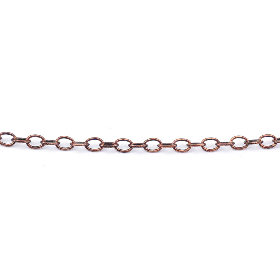 18 Inch Antique Copper Plated Delicate Link Cable Chain Necklace by Nunn Designs - Goody Beads