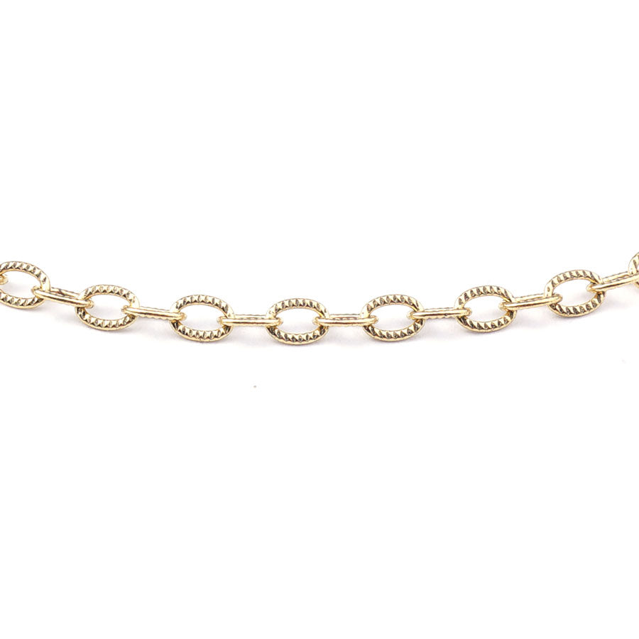 18 Inch Antique 24k Plated Gold Fine Texturned Cable Chain Necklace by Nunn Designs - Goody Beads