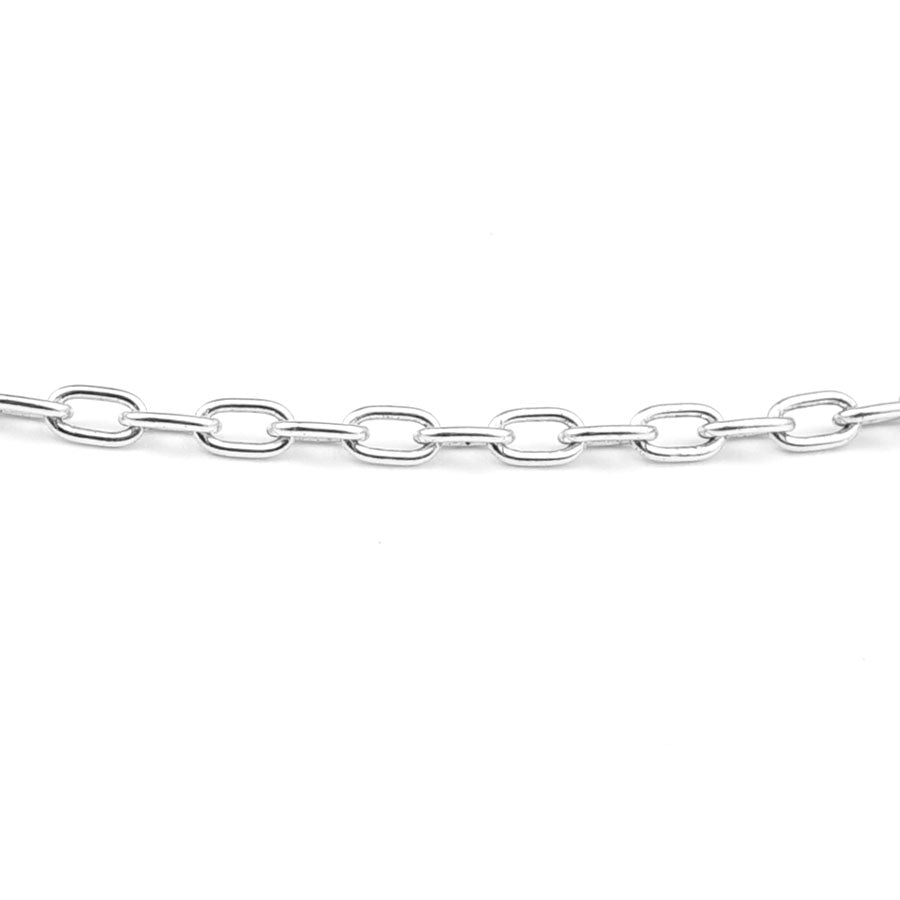 18 Inch Antique .999 Plated Silver Small Fine Cable Chain Necklace by Nunn Designs - Goody Beads