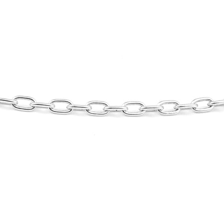 18 Inch Antique .999 Plated Silver Small Fine Cable Chain Necklace by Nunn Designs - Goody Beads