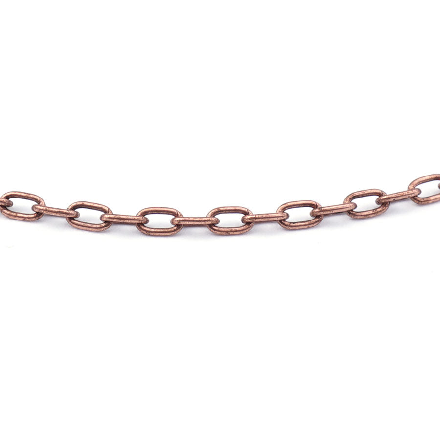 18 Inch Antique Copper Plated Small Fine Cable Chain Necklace by Nunn Designs - Goody Beads